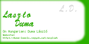 laszlo duma business card